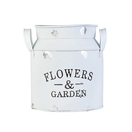 Vaso Leiteira Flowers G em Metal