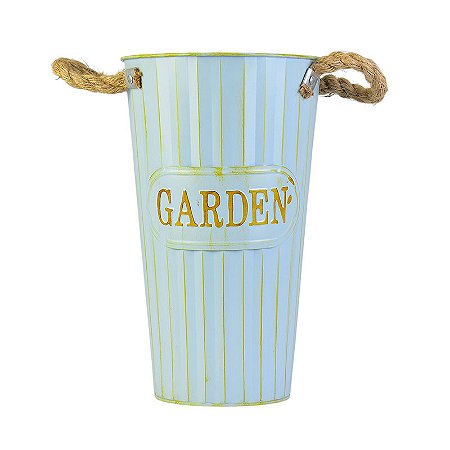 Vaso Garden Azul P em Metal