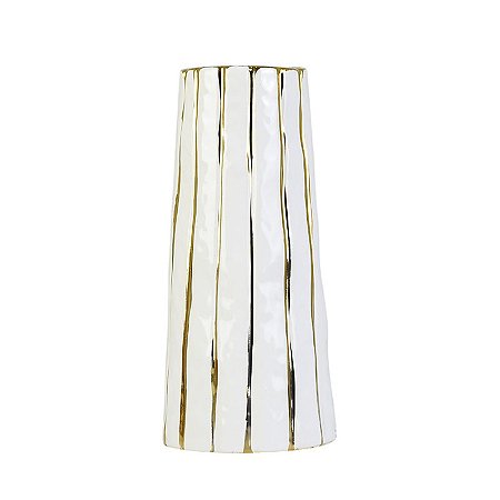 Vaso Linhas Gols Branco P em Cerâmica