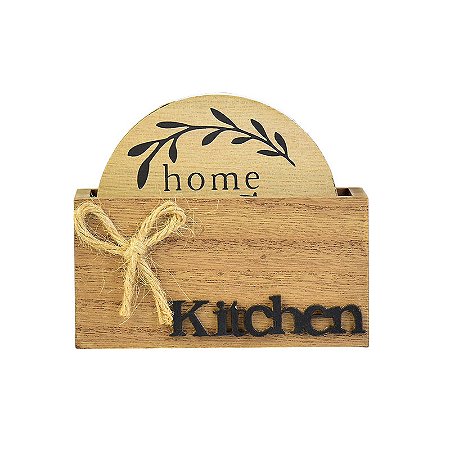 Porta Copos Kitchen em Madeira