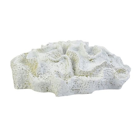 Enfeite de Mesa Coral Branco em Resina