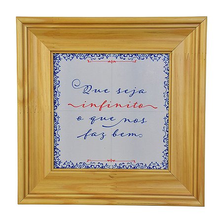 Quadro Que Seja Infinito em Madeira e Cerâmica