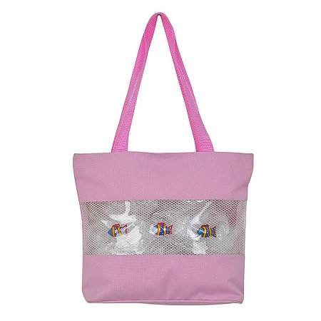 Bolsa De Tecido Rosa Clara