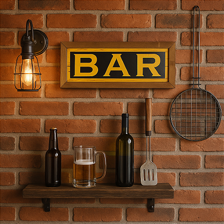 Placa com Moldura Bar