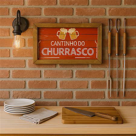 Placa Cantinho do Churrasco