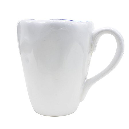 Caneca Vintage Branca Com Relevo