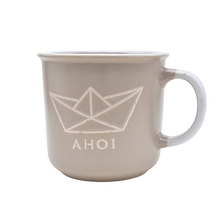 Caneca Bege Barco Ahoi