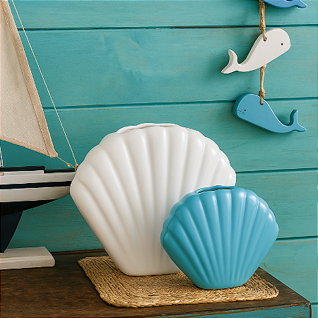 Dupla de Vasos Branco e Azul Celeste