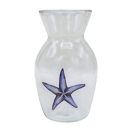 Vaso De Vidro Estrela Azul