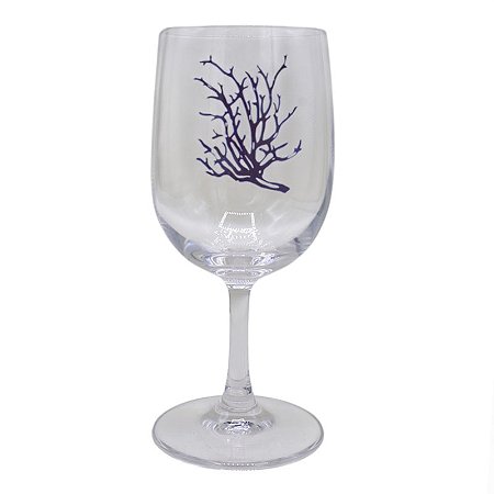 Taça de Vidro Coral Azul