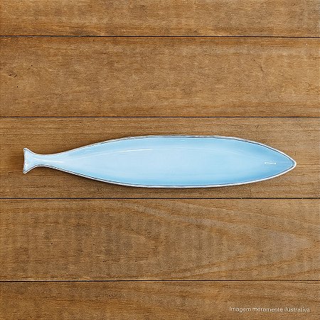 Prato Peixes Finos Sortidos Azul Claro