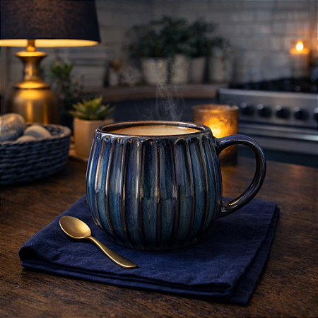 Caneca Listrada Preta