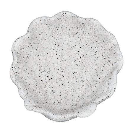 Vaso Concha Perola Branco Ceramica