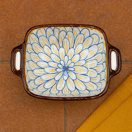 Molheira Cerâmica Redonda Marrom