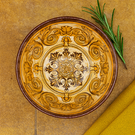 Molheira Cerâmica Redonda Marrom