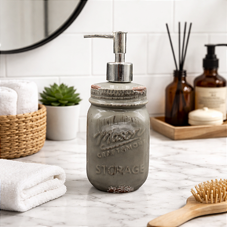 Saboneteira Cerâmica Verde