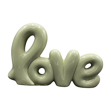 Ceramica Decorativa Love Cinza