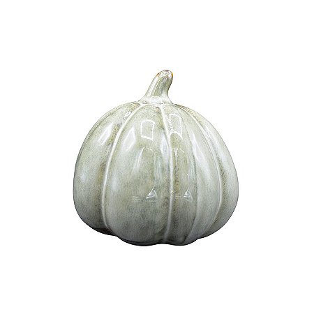 Abobora Decorativa Ceramica Cinza