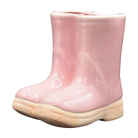 Decoração Em Ceramica Botinhas Pp Rosa