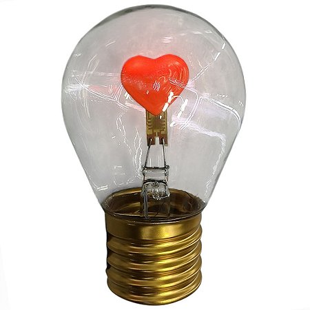 Lampada Plastica Coração