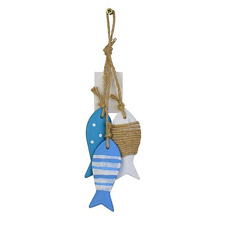 Trio De Peixes Sisal E Cores Diversas