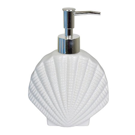 Saboneteiras Ceramica Branca Concha Perola