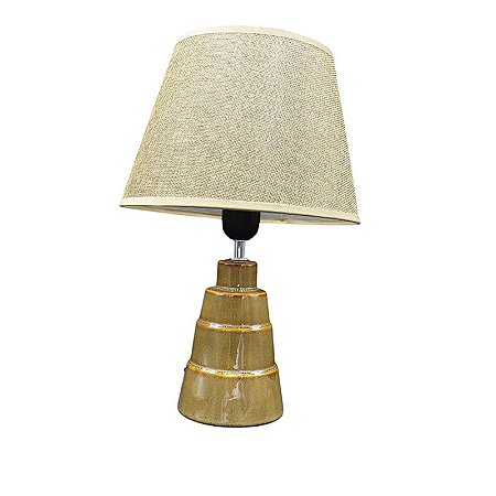 Abajur De Ceramica Quatro Camadas Dourado