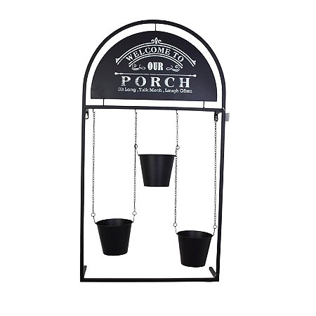 Floreira De Metal Welcome Our Porch