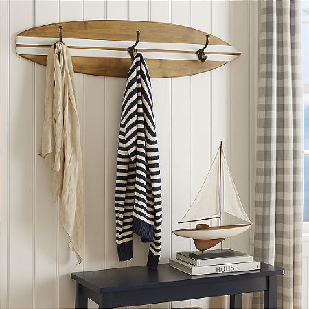 Cabideiro Prancha Madeira/Branca