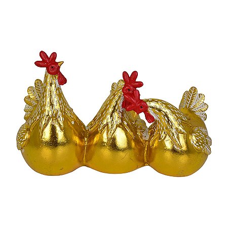 Trio De Galinhas Dourado