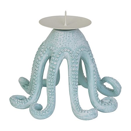 Porta Vela Tentaculos De Polvo Azul