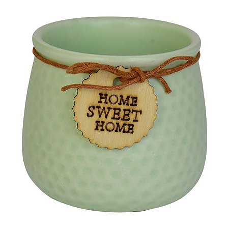 Vaso Com Relevo Verde Sweet Home