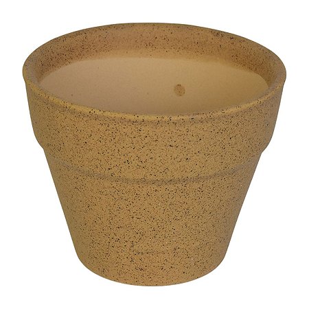 Vaso Ceramica Com Borda Marrom