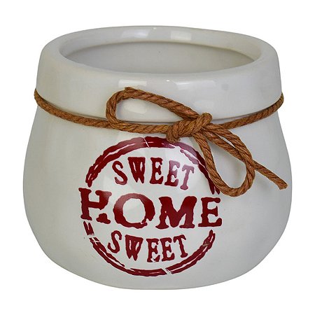 Vaso De Ceramica The Home Branco