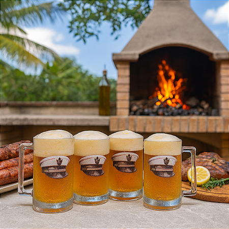 Jogo C/4 Copos Chop Cap De Marinheiro