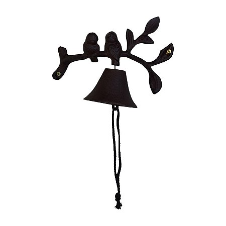 Enfeite Sino Passaros Com Folhas