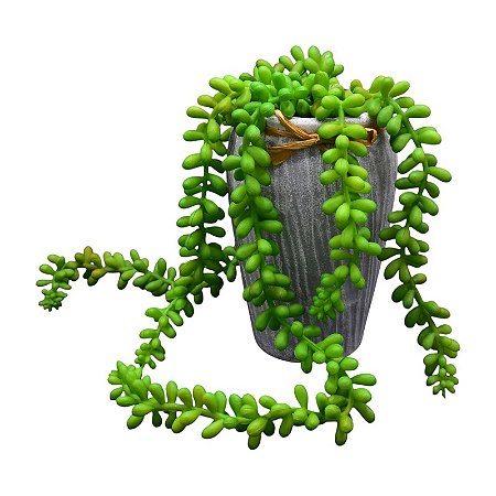 Vaso Com Planta Simulada Cordão De Perolas