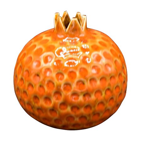 Enfeite Bola Com Relevo Laranja