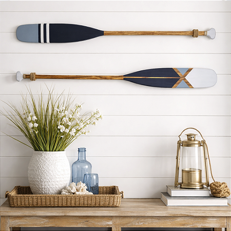 Kit com Dois Remos Azul e Branco