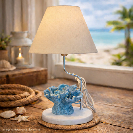 Abajur Coral Medio Azul