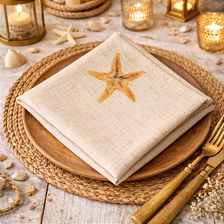 Guardanapo De Estrela Bege