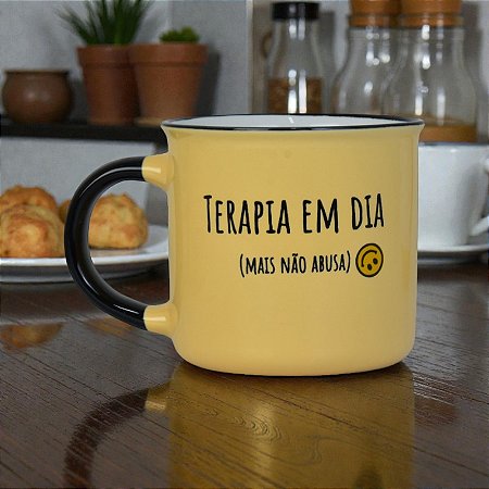 Caneca Amarelo Terapia Em Dia
