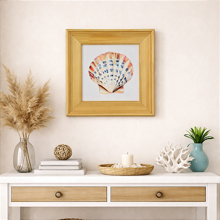 Quadro Concha Perola Bege