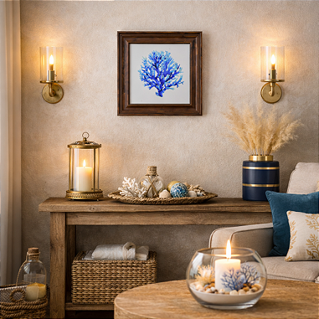 Quadro Coral Marinho Azul