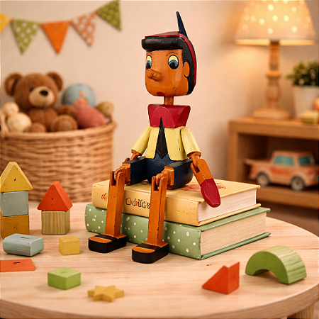 Enfeite Pinoquio Articulado 54Cm