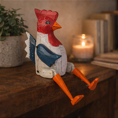 Galo Branco E Azul Articulado P