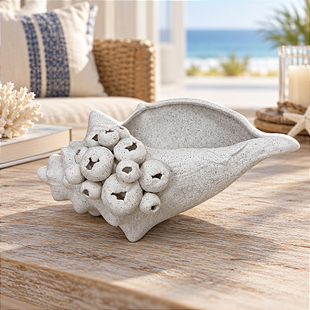 Enfeite Decorativo Concha com Corais