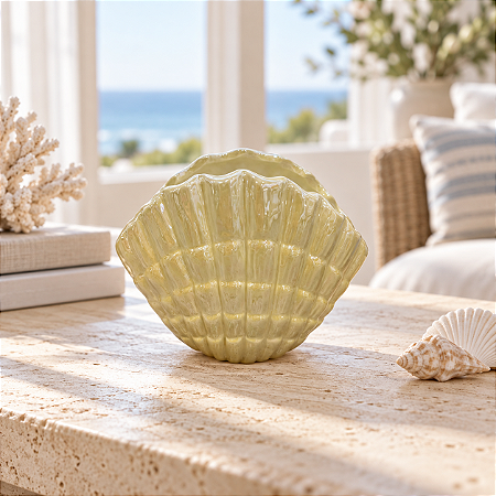 Enfeite Decorativo Concha Branca