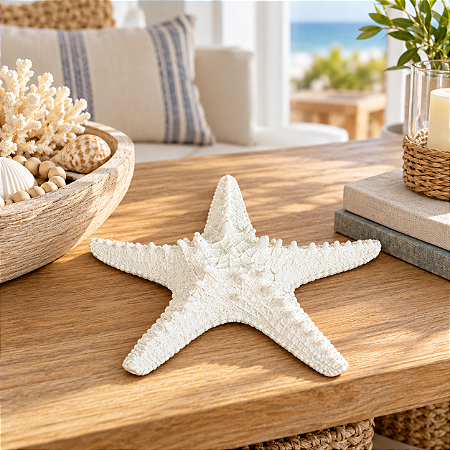 Enfeite Decorativo Estrela-do-Mar Branca