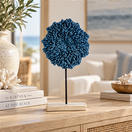 Pedestal Decorativo Coral Azul